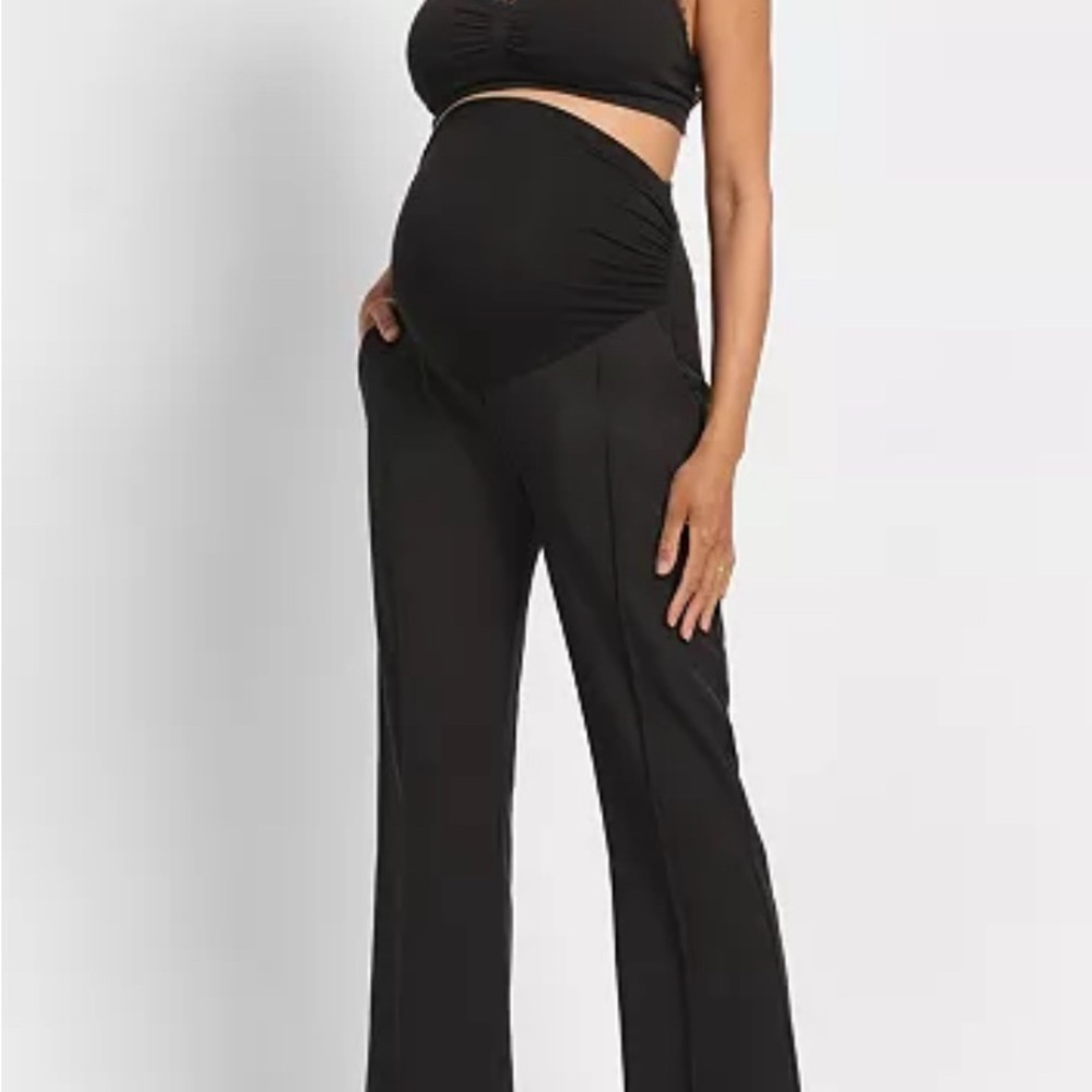 Seraphine Black Maternity Bootcut Pants